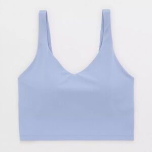 NWT Offline by Aerie Real Me Low Key Longline Sports Bra Size M in Monaco Blue